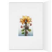 Gelbe Blume Adresswechsel-Karte (Innen (Links))