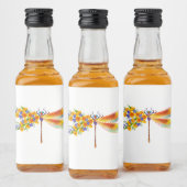 Gelbe Blume Alkoholflaschenetikett (Flaschen)