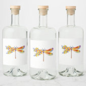 Gelbe Blume Alkoholflaschenetikett (Flaschen)