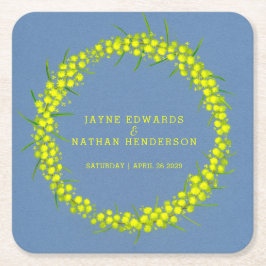 Gelbe Blume Aquarellkunst Untersetzer