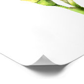 Gelbe Blume Aquarellmalerei, Kunst Poster (Ecke)