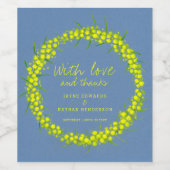 Gelbe Blume Aquarellweine Weinetikett (Einzelnes Label)