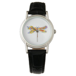 Gelbe Blume Armbanduhr