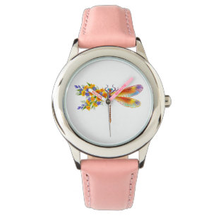 Gelbe Blume Armbanduhr