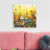 Gelbe Blume Art Landschaftsgestaltung Leinwanddruck (Insitu (Wohnzimmer))