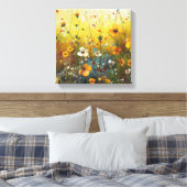 Gelbe Blume Art Landschaftsgestaltung Leinwanddruck (Insitu (Schlafzimmer))