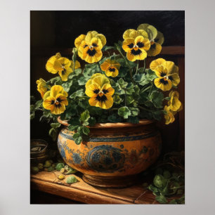 Gelbe Blume Art Print Poster