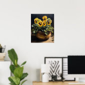 Gelbe Blume Art Print Poster (Heimbüro)