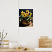 Gelbe Blume Art Print Poster (Küche)