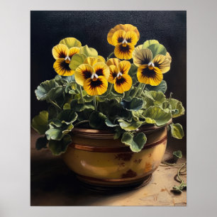 Gelbe Blume Art Print Poster
