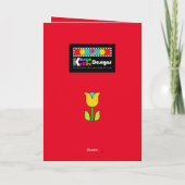 Gelbe Blume auf David Grußkarte Karte (Rückseite)