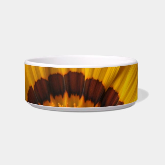 Gelbe Blume auf schwarzem Hintergrund Napf (Vorderseite)