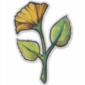 Gelbe Blume Aufkleber (Vorderseite)