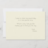 Gelbe Blume aus dem Peony werden Sie meine Ehrenma Einladung (Rückseite)