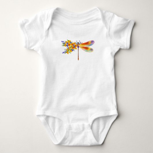 Gelbe Blume Baby Strampler (Vorderseite)