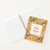 Gelbe Blume Babydusche Geschenkliste Notizblock (Innenseite)