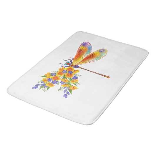 Gelbe Blume Badematte (Schrägansicht)