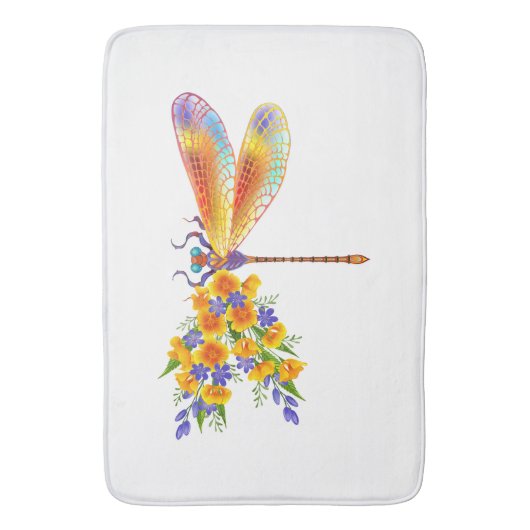 Gelbe Blume Badematte (Vorderseite Vertikal)