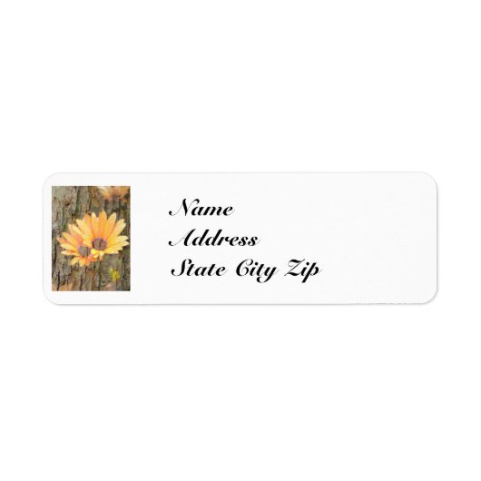 Gelbe Blume Bark, NameAddressState City Zip (Vorne)