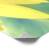 Gelbe Blume Bibel Vers John 15:4-7 Poster (Ecke)