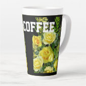 Gelbe Blume Bild meines Kaffeetextes Latte Tasse (Rechte Ecke)