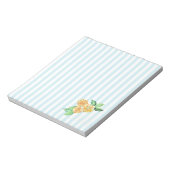 Gelbe Blume Blauer Streifen Notizblock (Rotiert)