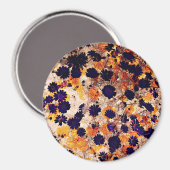 Gelbe Blume Blumenmuster Digitalkunst Magnet (Vorderseite/Rückseite)