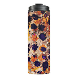 Gelbe Blume Blumenmuster Digitalkunst Thermosbecher