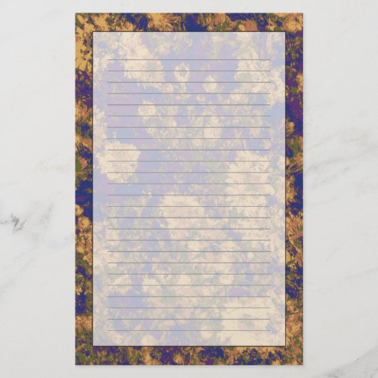 Gelbe Blume Briefpapier (Vorderseite)
