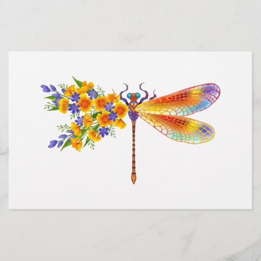 Gelbe Blume Briefpapier (Vorderseite)