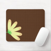 Gelbe Blume Brown punktiert Mousepad (Mit Mouse)
