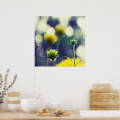 Gelbe Blume Buds in Sunlight Bokeh Poster (Küche)