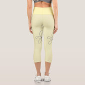 gelbe Blume Capri Leggings (Rückseite)