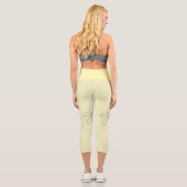 gelbe Blume Capri Leggings (Rückseite)
