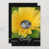 Gelbe "Blume Child" Kinderdusche Einladung (Vorne/Hinten)