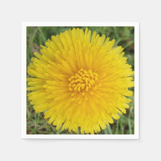 Gelbe Blume Cocktailpapier Napkins Serviette (Vorderseite)