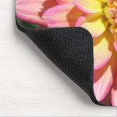 Gelbe Blume Dahlia Mousepad (Ecke)