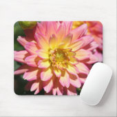 Gelbe Blume Dahlia Mousepad (Mit Mouse)