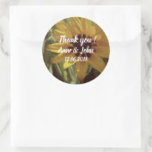 Gelbe Blume, Danke, Aufkleber (Tasche)