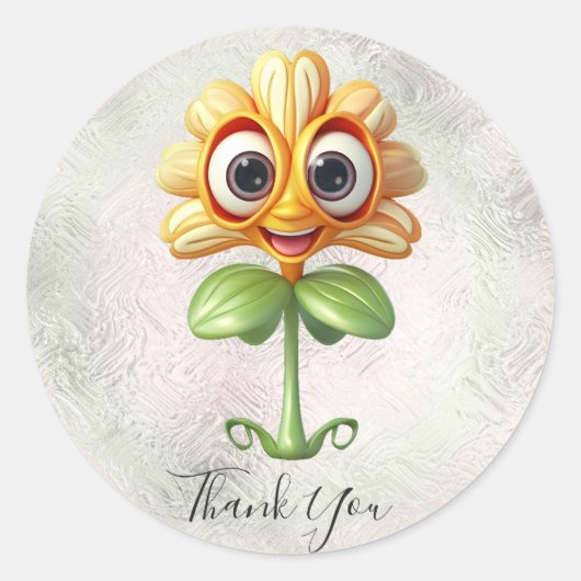 Gelbe Blume Danke, dass du Sticker hast (Vorderseite)
