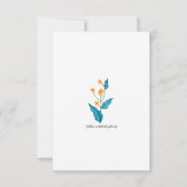Gelbe Blume Dankeskarte (Rückseite)