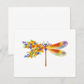 Gelbe Blume Dankeskarte (Vorne/Hinten)