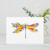 Gelbe Blume Dankeskarte (Stehend Vorderseite)