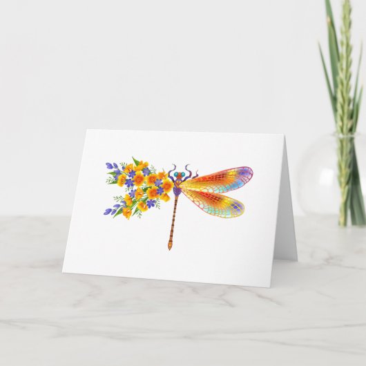 Gelbe Blume Dankeskarte (Vorderseite)
