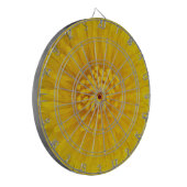 Gelbe Blume Dartboard Dartscheibe (Vorderseite Links)