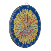 Gelbe Blume Dartscheibe (Vorderseite Links)
