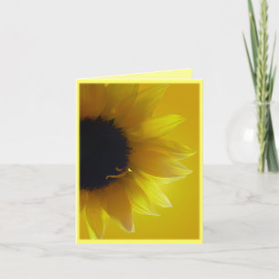 Gelbe Blume der Sonnenblumenkarte Blank Karte