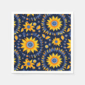 Gelbe Blume der Volksschifffahrt Serviette (Vorderseite)