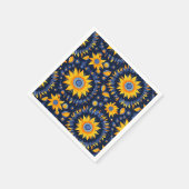 Gelbe Blume der Volksschifffahrt Serviette (Ecke)