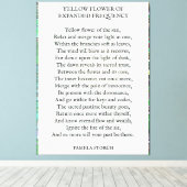 Gelbe Blume des Gedicht "Erweiterte Frequenzen" Leinwanddruck (Insitu (Holzboden))